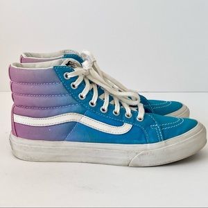 Vans sk8 hi ombre pink/blue women's high top sneakers size 6
